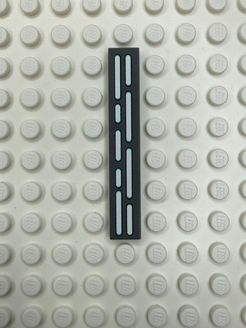 Light Panel 1x6 Tile: Dark Bluish Gray 4 Row Compatible Panel