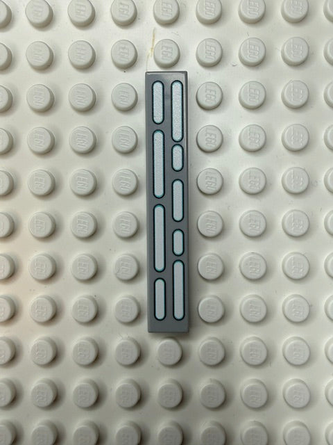 Light Panel 1x6 Tile: Light Bluish Gray 4 Row Compatible Panel