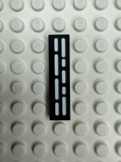 Light Panel 1x4 Tile: Black 5 Row Compatible Panel