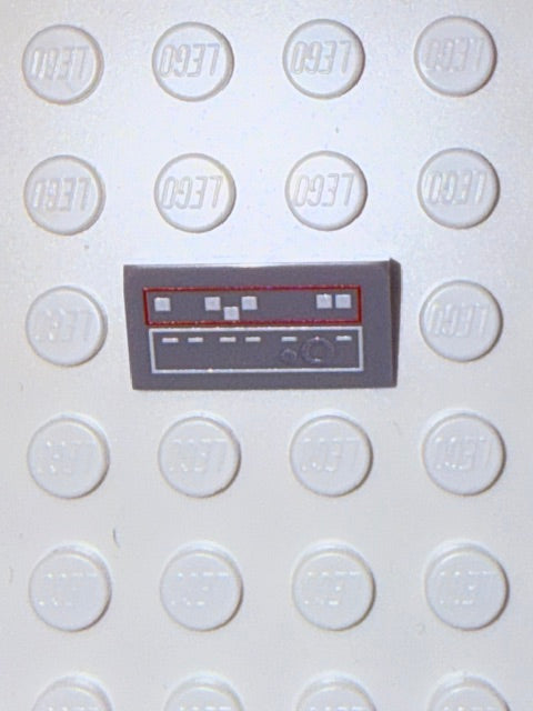 Control Panel 1x2 Slope: Light Bluish Gray Panel Version 5