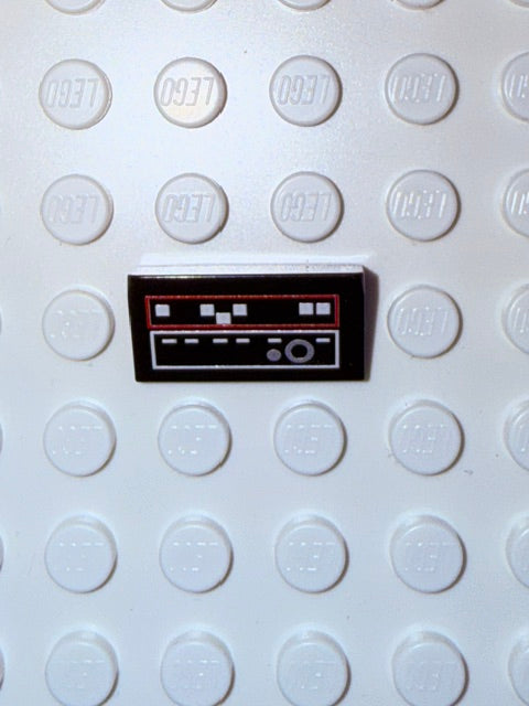Control Panel 1x2 Slope: Black Panel Version 5