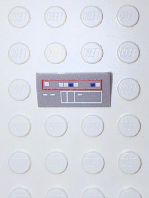 Control Panel 1x2 Slope: Light Bluish Gray Panel Version 6