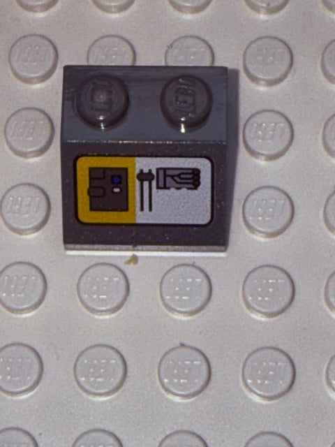 Control Panel 2x2 45 Degree Slope: Dark Bluish Gray Control Panel 1