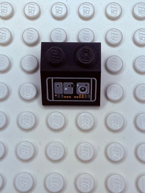 Control Panel 2x2 45 Degree Slope: Black Control Panel 2