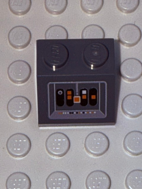 Control Panel 2x2 45 Degree Slope: Dark Bluish Gray Control Panel 3
