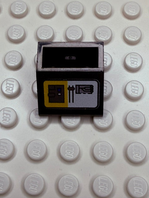 Control Panel 2x2 45 Degree Inverted Slope: Black Control Panel 1