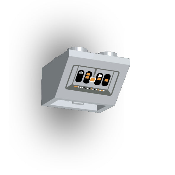 Control Panel 2x2 45 Degree Inverted Slope: Light Bluish Gray Control Panel 3