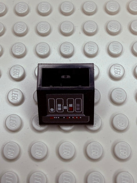 Control Panel 2x2 45 Degree Inverted Slope: Black Control Panel 7