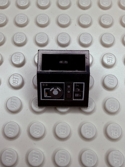 Control Panel 2x2 45 Degree Inverted Slope: Black Control Panel 8