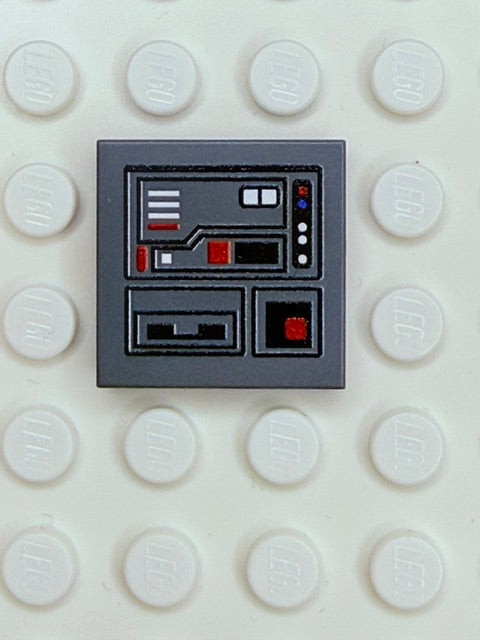 Control Panel 2x2 Tile: Dark Bluish Gray Control Panel 4