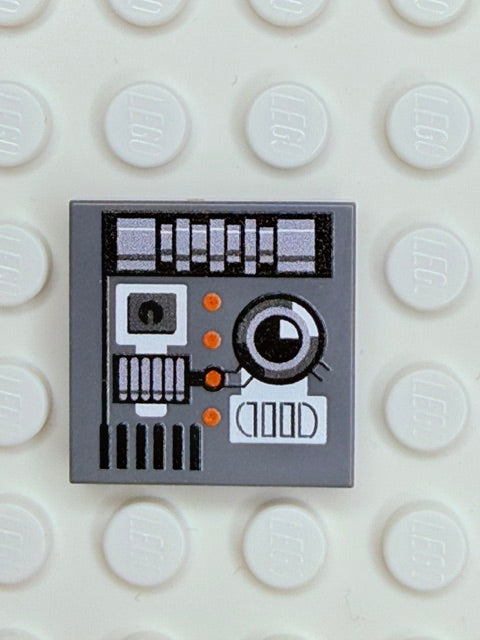 Control Panel 2x2 Tile: Dark Bluish Gray Control Panel 9