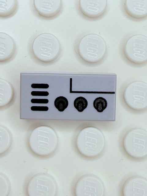 Control Panel 1x2 Tile: Light Bluiish Gray Control Panel 3