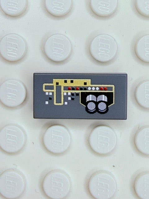 Control Panel 1x2 Tile: Dark Bluiish Gray Control Panel 7