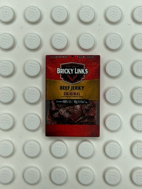 Food Snacks and Drinks 2x3 Tile: Bricky Links Orginal Beef Jerky
