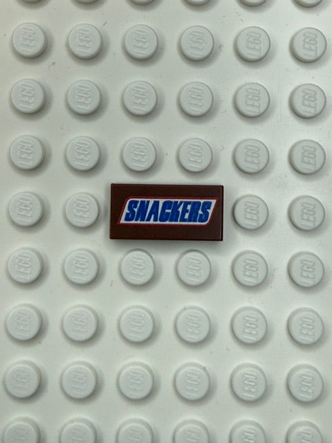 Food Snacks and Drinks 1x2 Tile: Snackers Candy Bar