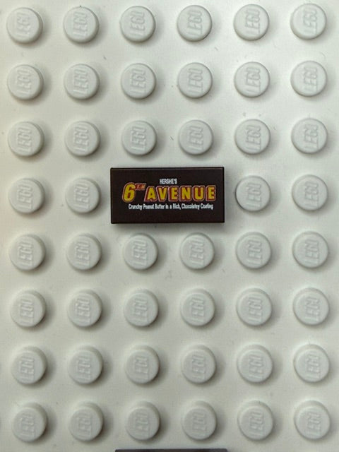 Food Snacks and Drinks 1x2 Tile: 6th Avenue Candy Bar
