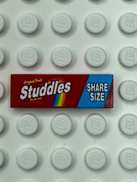 Food Snacks and Drinks 1x3 Tile: Studdles Bite Size Candies Share Size