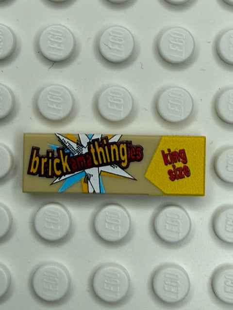Food Snacks and Drinks 1x3 Tile: Brickamathingies Candy Bar King Size
