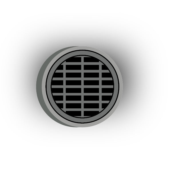 UV Printed City Details 3x3 Tile: Manhole Cover Style 5