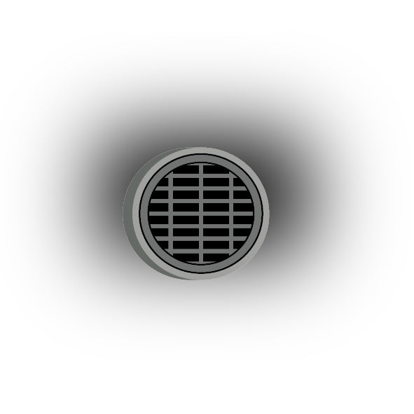 UV Printed City Details 2x2 Tile: Manhole Cover Style 5