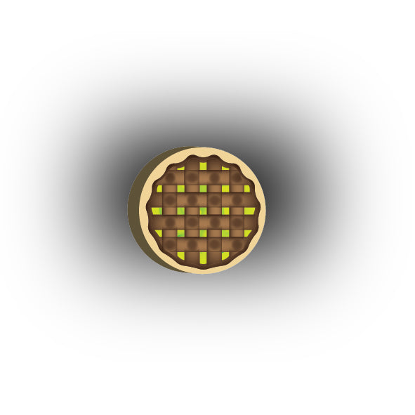 UV Printed Food Snacks and Drinks 2x2 Tile: Green Fruit Filling Pie