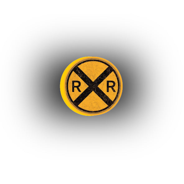 UV Printed Signs 2x2 Tile: Vintage Distressed RR Crossing