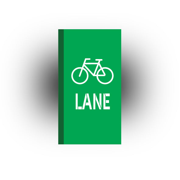 UV Printed City Details 2x4 Tile: Bike Lane Style 2