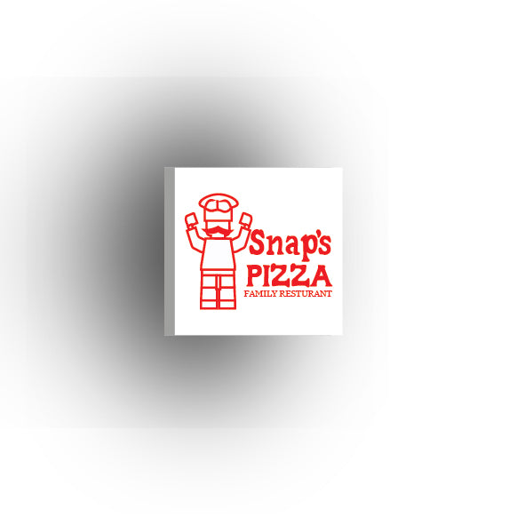 UV Printed Food Snacks and Drinks 2x2 Tile: Snap's Pizza