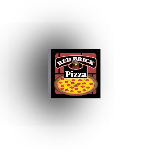 UV Printed Food Snacks and Drinks 2x2 Tile: Red Brick Pizza