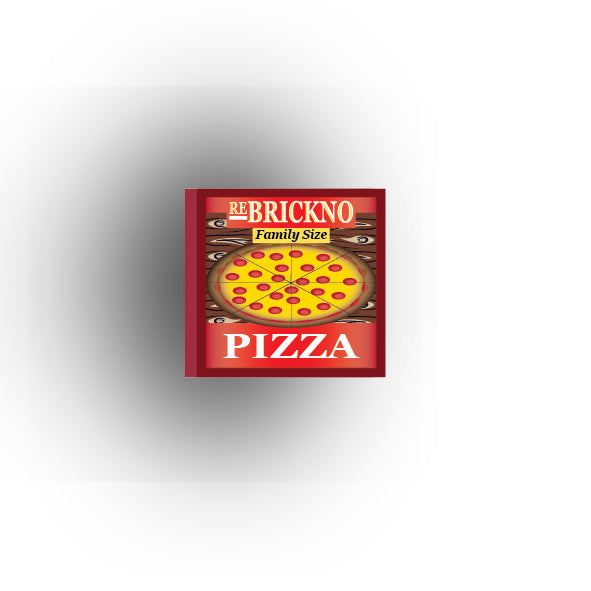 UV Printed Food Snacks and Drinks 2x2 Tile: ReBrickno's Pizza