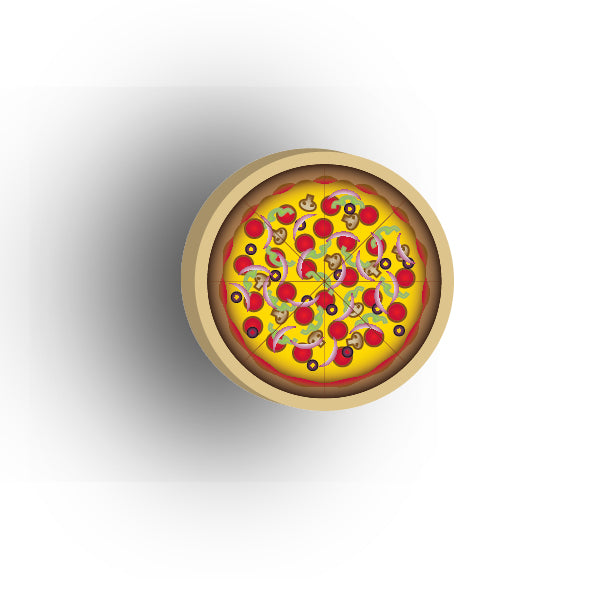 UV Printed Food Snacks and Drinks 2x2 Tile: Supreme Pizza