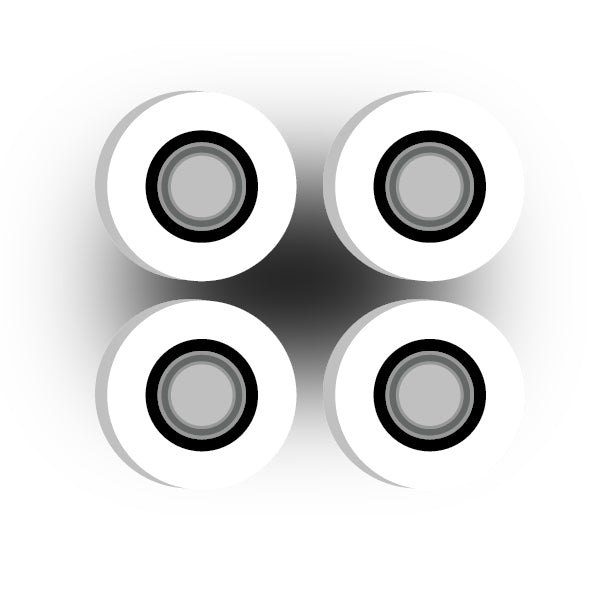 Car And Truck 2x2 Round Tile: White Wall Set