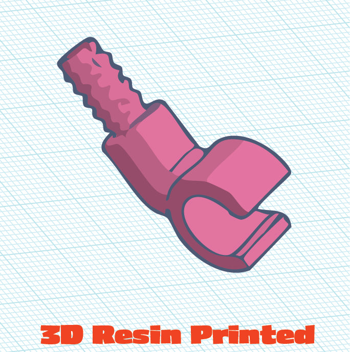 3mm Tube to Hose Clip Connector 45 Vertical (10 Pack)
