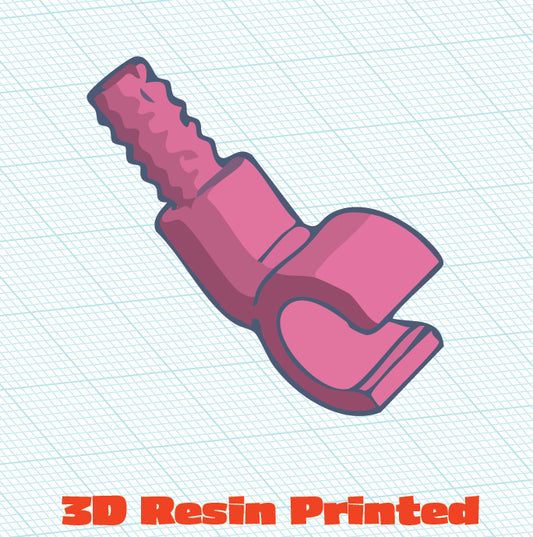 3mm Tube to Hose Clip Connector 45 Vertical (10 Pack)