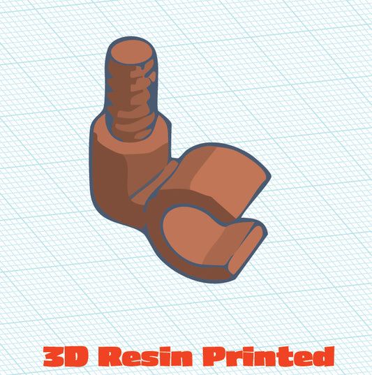 3mm Tube to Hose Clip Connector 90 Vertical (10 Pack)