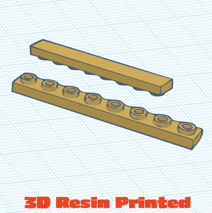 3D Printed 1x8 Inverted Tile (10 Pack)