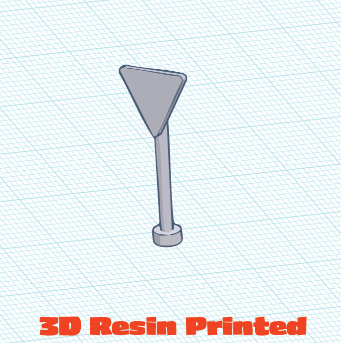 3D Printed Sign 2x2 Inverted Triangle (4 Pack)