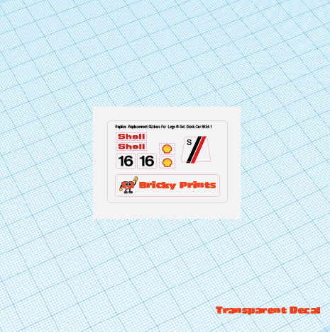 Replica Replacement sticker Set: Classic Town Race Stock Car 6634