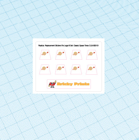 Replica Replacement sticker set: Classic Space Torso - White