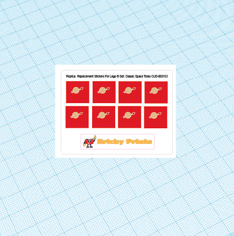 Replica Replacement sticker set: Classic Space Torso - Red