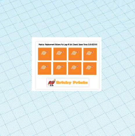 Replica Replacement sticker set: Classic Space Torso - Orange