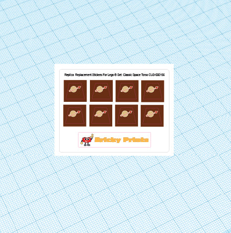 Replica Replacement sticker set: Classic Space Torso - Reddish Brown