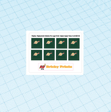 Replica Replacement sticker set: Classic Space Torso - Dark Green