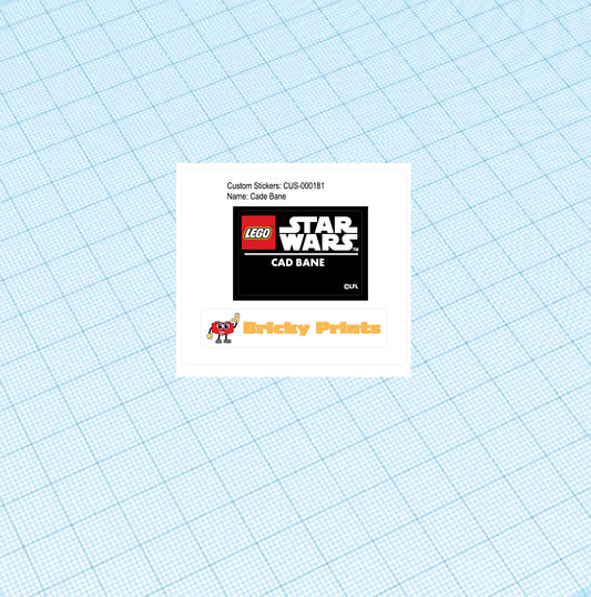 Custom Replacement Sticker Set: Cad Bane