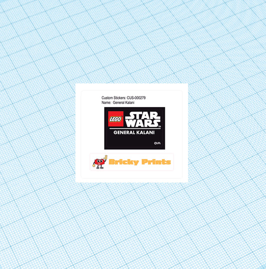 Custom Replacement Sticker Set: General Kalani