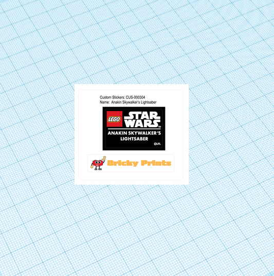 Custom Replacement Sticker Set: Anakin Lightsaber