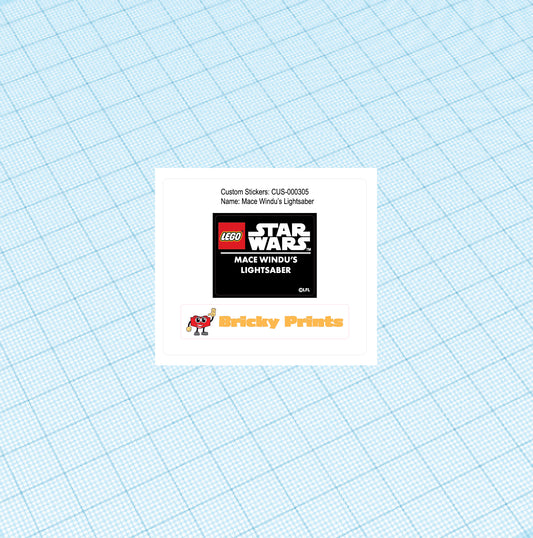 Custom Replacement Sticker Set: Mace Lightsaber
