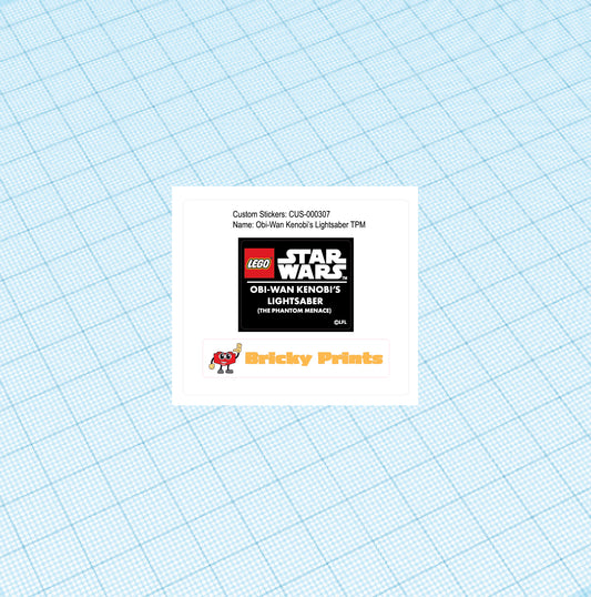 Custom Replacement Sticker Set: Obi-Wan Lightsaber TPM