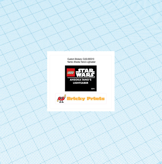 Custom Replacement Sticker Set: Ahsoka Lightsaber