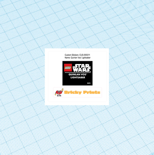 Custom Replacement Sticker Set: QuinLan Lightsaber